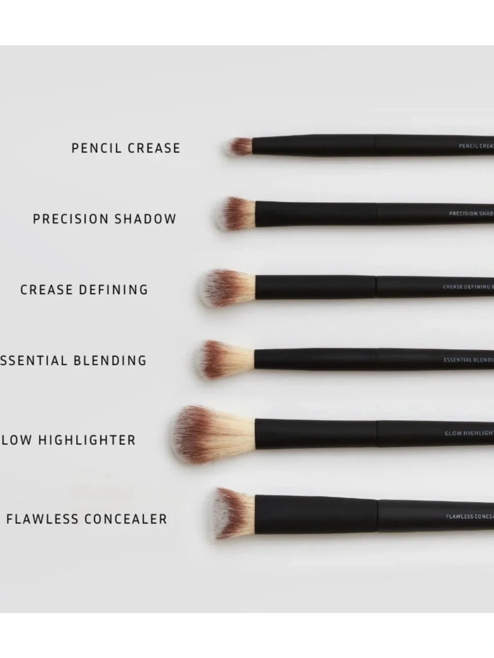 Lithe Beauty Everyday Brush Set 6 Piece Essential Makeup Brush Collection NWT